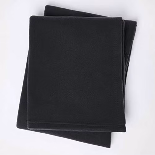 Dreamscene Black Plain Fleece Throw Blanket, W/D/H: 150 x 200 cm – 2