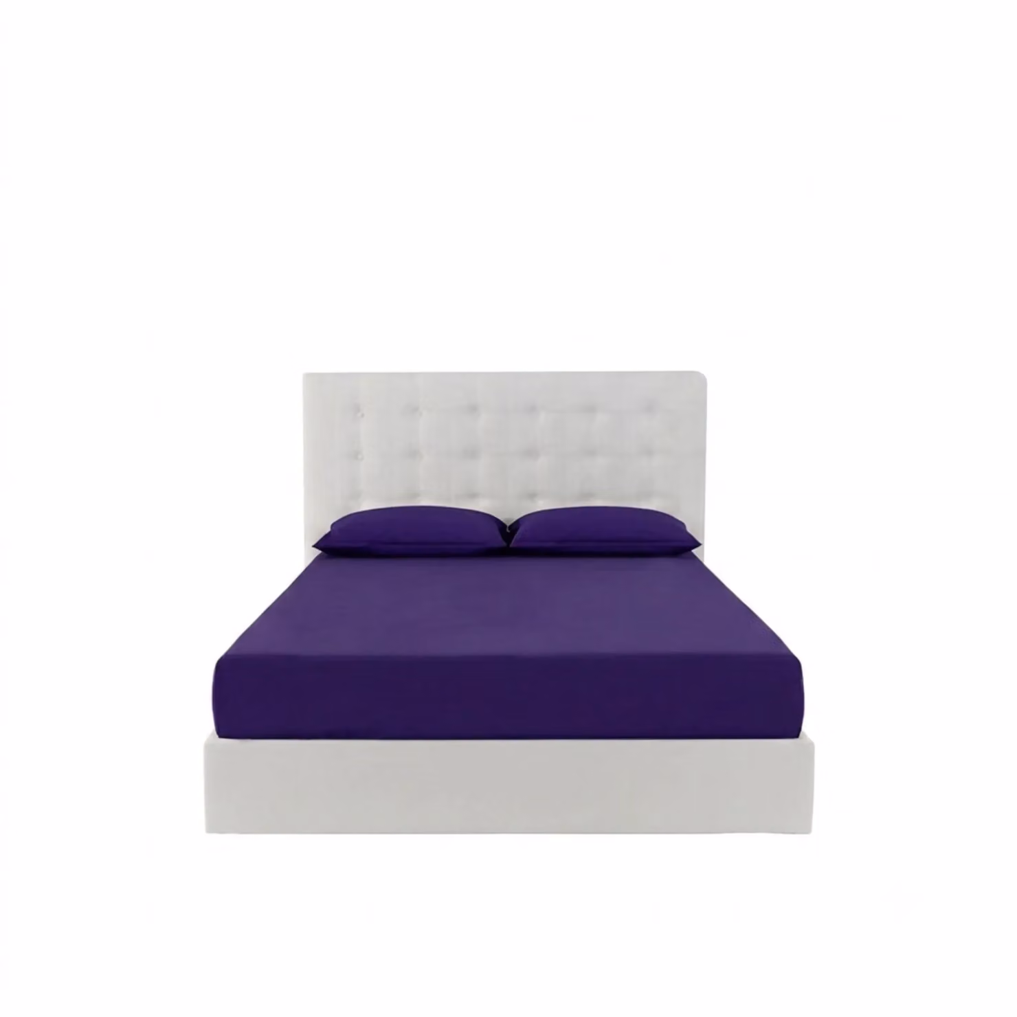 Snug City Purple Polycotton Plain Dyed Extra Deep Fitted Cot Bed Sheet, W/D/H: 70 x 140 x 25 cm – 2