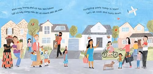 Dumpling Day Barefoot Bilinguals Vietnamese and English Childrens Book by Barefoot Books, Multicolour – 2
