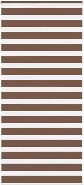 Berkfield Home Brown Zebra Day and Night Blind, W: 110 cm, H: 200 cm – 1