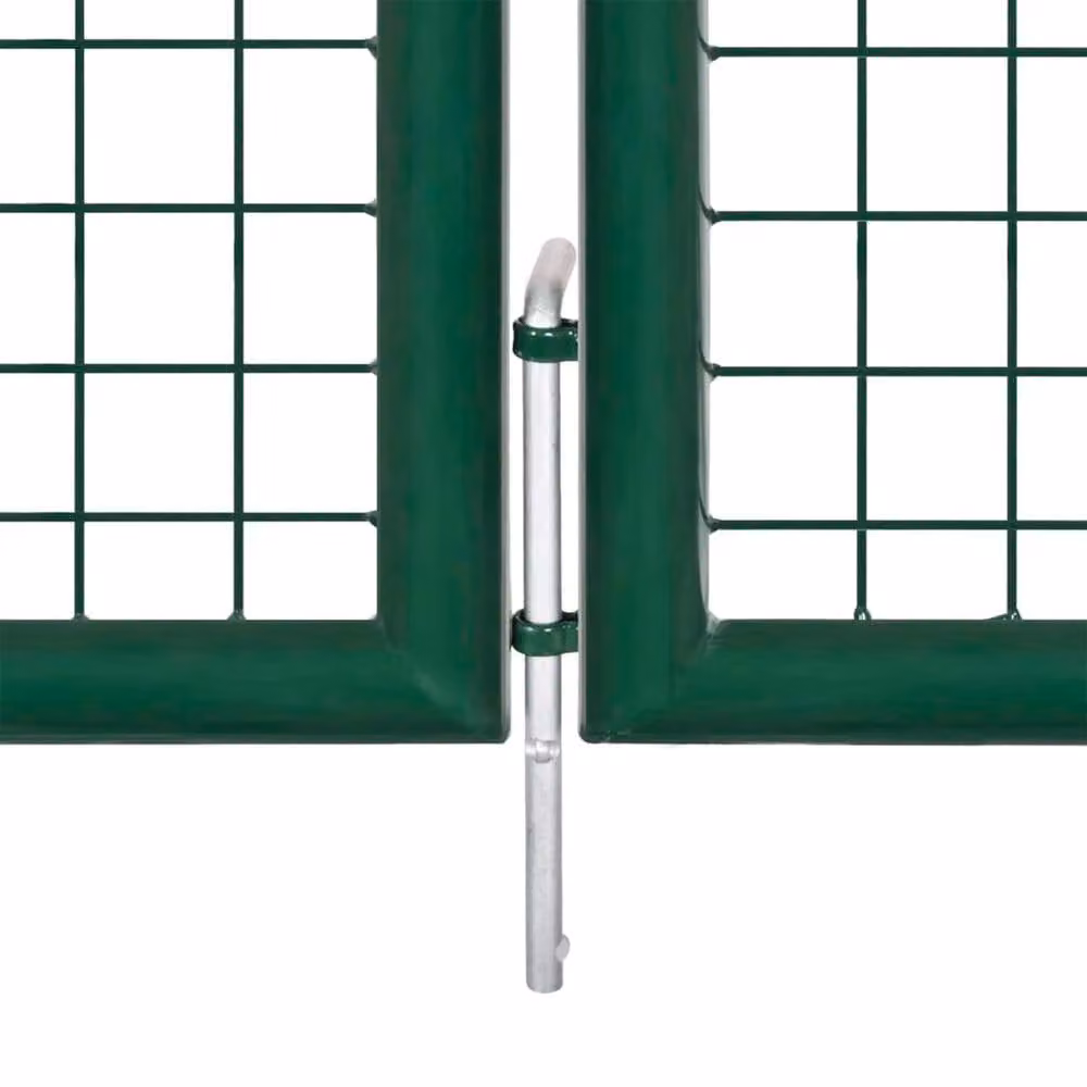 Berkfield Home Steel Wire Mesh Garden Gate, Green, W: 350 cm, H: 100 cm – 3