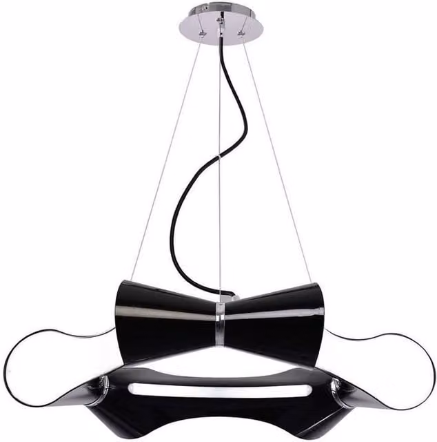 Netlighting Ora Pendant Round Flat Light in Black or White with E27 Socket