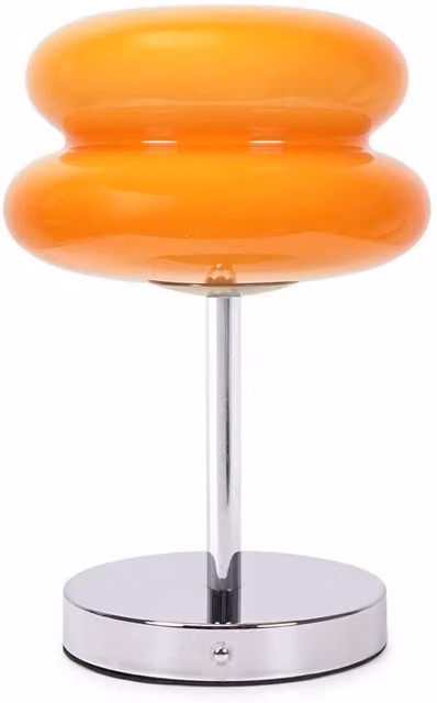 EONLION Orange Rechargeable LED Cordless Touch Table Lamp with Macaron Lampshade