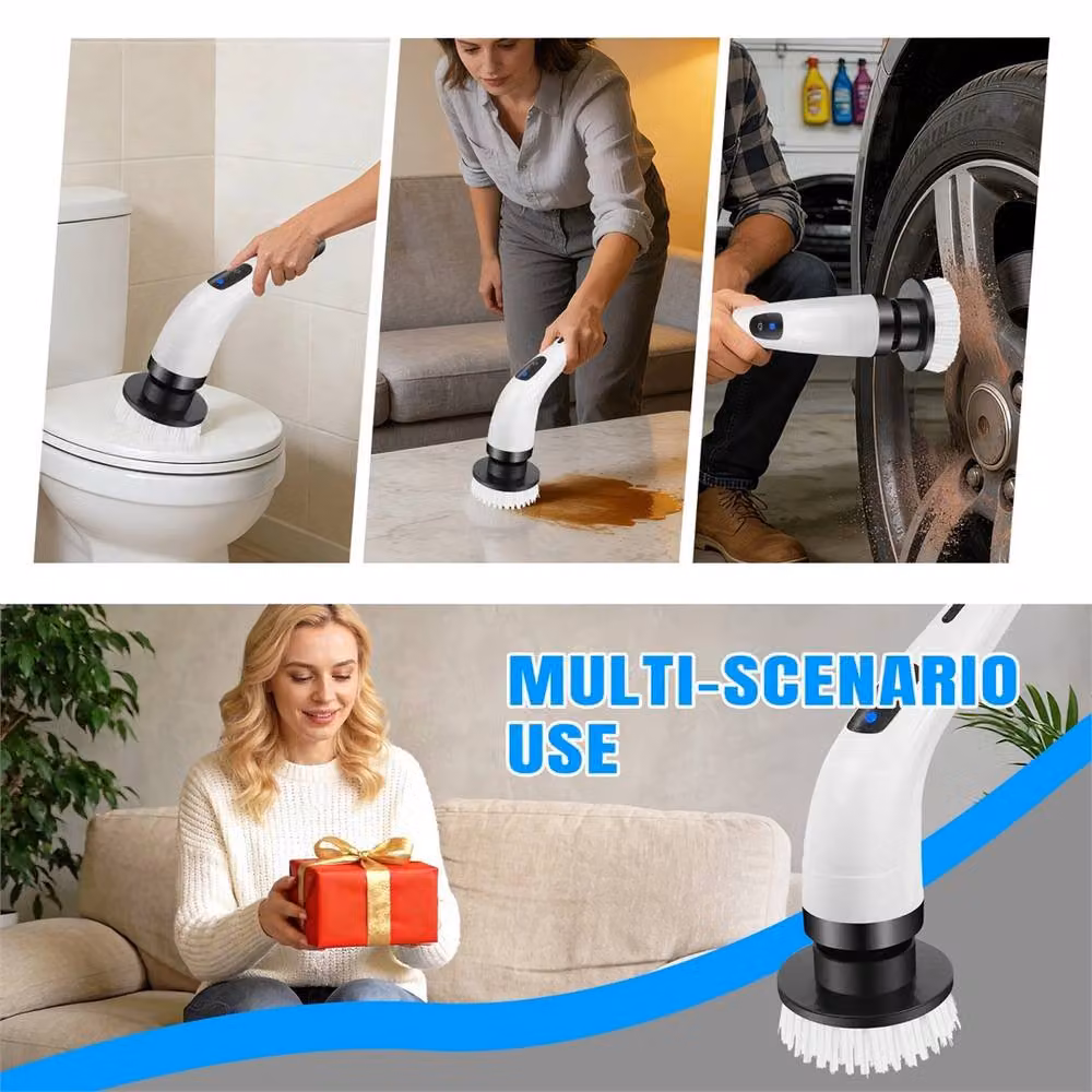 SPETLEK 7 in 1 Cordless Electric Spin Scrubber Cleaning Brush in White – 3
