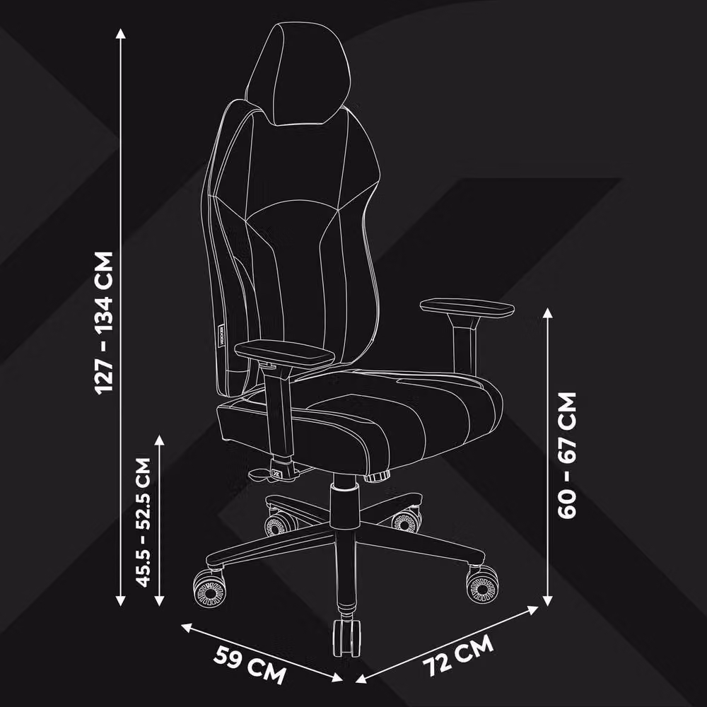 X Rocker Elara Executive Gaming and Office Chair in Brown Synthetic Leather with Headrest – 3