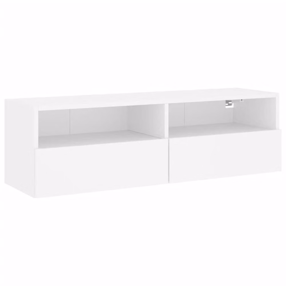 Berkfield Home White TV Wall Cabinet in Matt MDF, W/D/H: 100 x 30 x 30 cm – 3