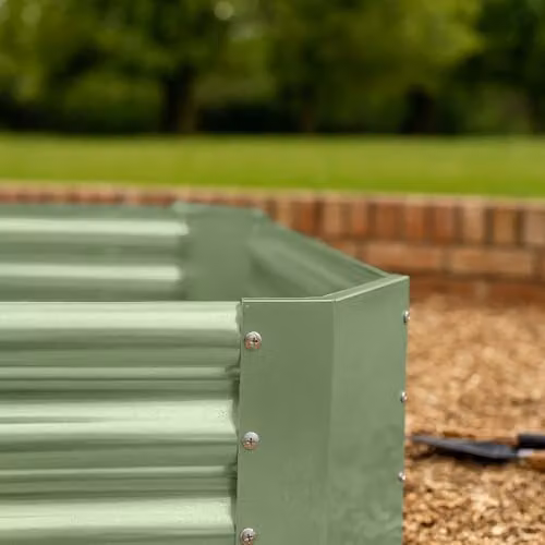 Harbour Housewares Green Galvanised Steel Raised Garden Bed W/D/H: 60 x 60 x 30 cm – 3