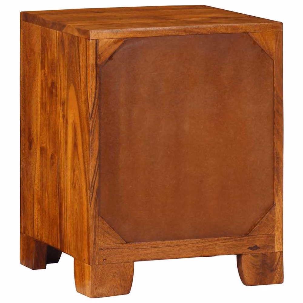 Berkfield Home Set of 2 Acacia Wood Bedside Cabinets in Brown, W/D/H: 35 x 35 x 45 cm – 3