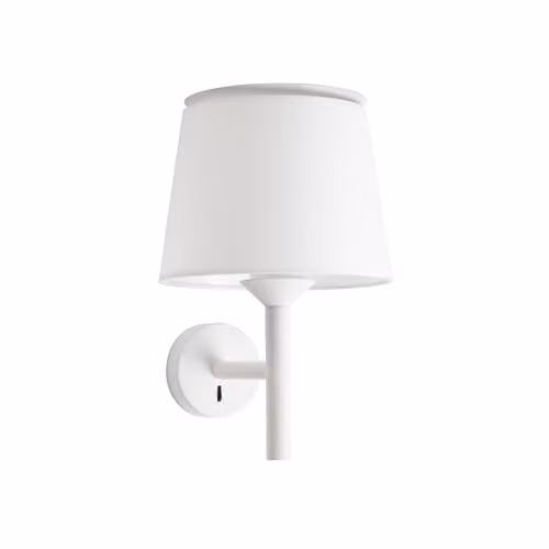 Faro Lighting Netlighting White Fabric Wall Light with E27 Shade