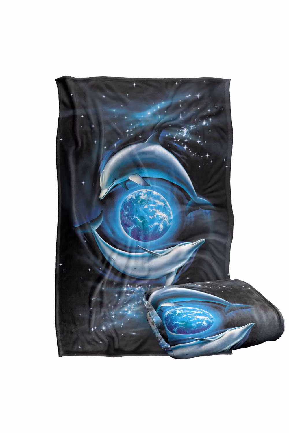 JQ Licensing Royce McClure Dolphin Planet Silky Touch Super Soft Fleece Throw Blanket, Multicolour, W: 91 cm, D: 147 cm – 7
