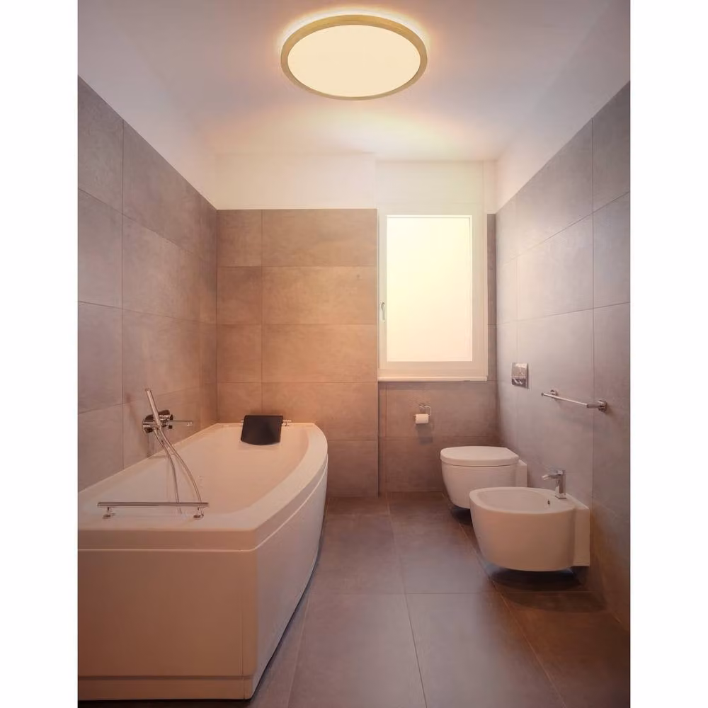 Netlighting Sapana Round LED Ceiling Light, Gold/Brass, Diameter: 42 cm, IP44 – 3