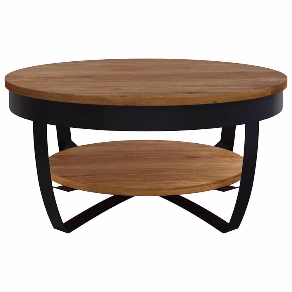 Berkfield Home Square Coffee Table in Brown Solid Acacia Wood W/D/H: 65 x 65 x 32 cm – 4