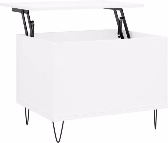 Berkfield Home Modern White Lift Mechanism Coffee Table, W: 60 cm, D: 44.5 cm, H: 45 cm – 1