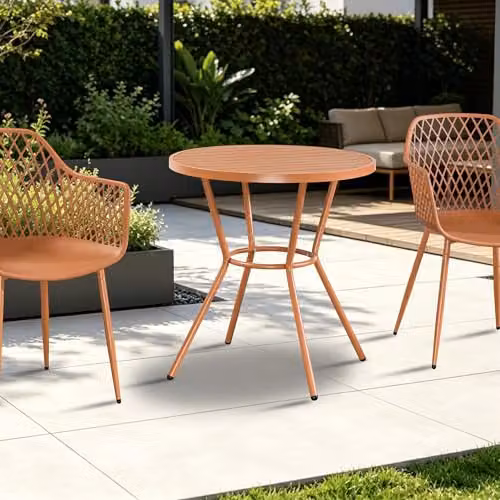 Core Products Rimini Bistro Round Dining Table for Garden and Patio, W/D/H: 70 x 70 x 75 cm – 5