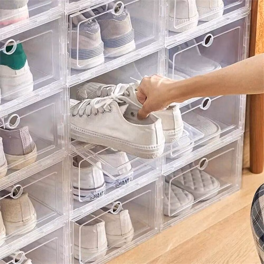 Nordara Set of 12 Transparent Stackable Acrylic Shoe Display Boxes, Width: 50 cm – 2