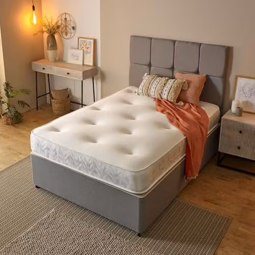 Starlight Beds Galaxy Tufted Hybrid European Double Mattress, White, W/D/H: 140 x 200 x 20 cm – 2