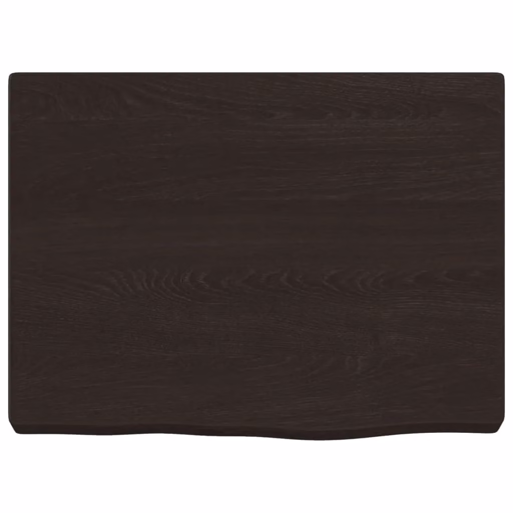 Berkfield Home Bathroom Countertop, Treated Solid Wood, Dark Brown and Grey, W: 40 cm, D: 30 cm, H: 2-4 cm – 3