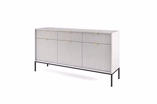 Abakus Direct Nova Modern Sideboard in Grey, Black or Gold with Matt Finish, W: 153 cm