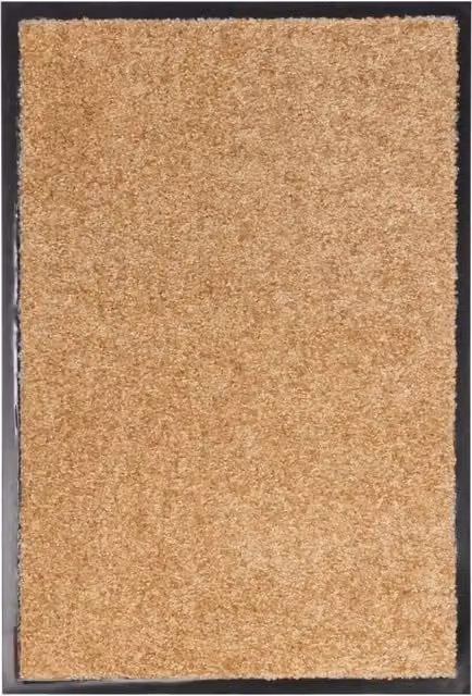 Berkfield Home Washable Non-Slip Doormat, Beige, W: 60 cm, D: 40 cm – 1