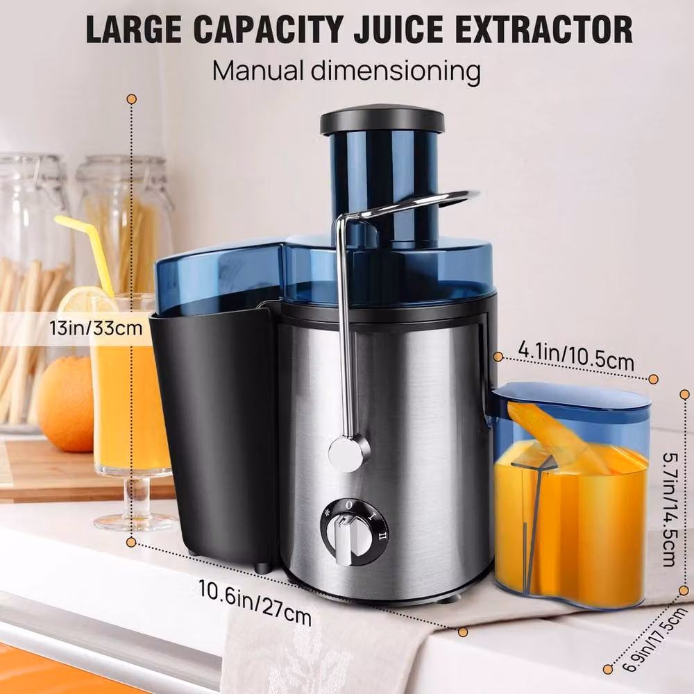 VOGREX Electric Centrifugal Juicer and Fruit and Vegetable Blender in Silver and Multicolour with Stainless Steel Parts – 2