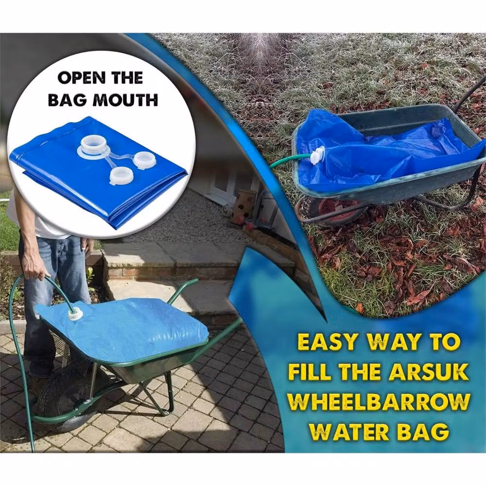 Nordara 2 x 80L Blue Wheelbarrow Water Bags for Outdoor Garden Use – 5