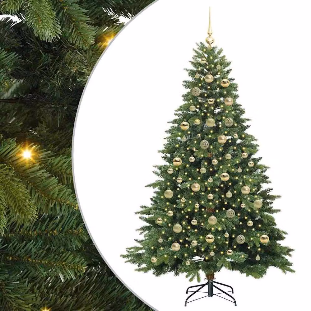 Berkfield Home Artificial Green Christmas Tree with 300 LEDs, Height: 210 cm – 2
