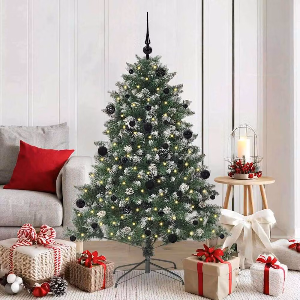 Berkfield Home Modern Artificial Christmas Tree in Green, W/D/H: 105 x 105 x 150 cm – 2