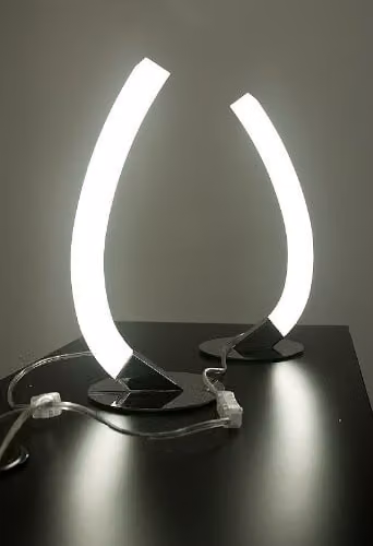Netlighting On Table Lamp Right LED 5W 3000K 500lm Polished Chrome and White Acrylic – 2