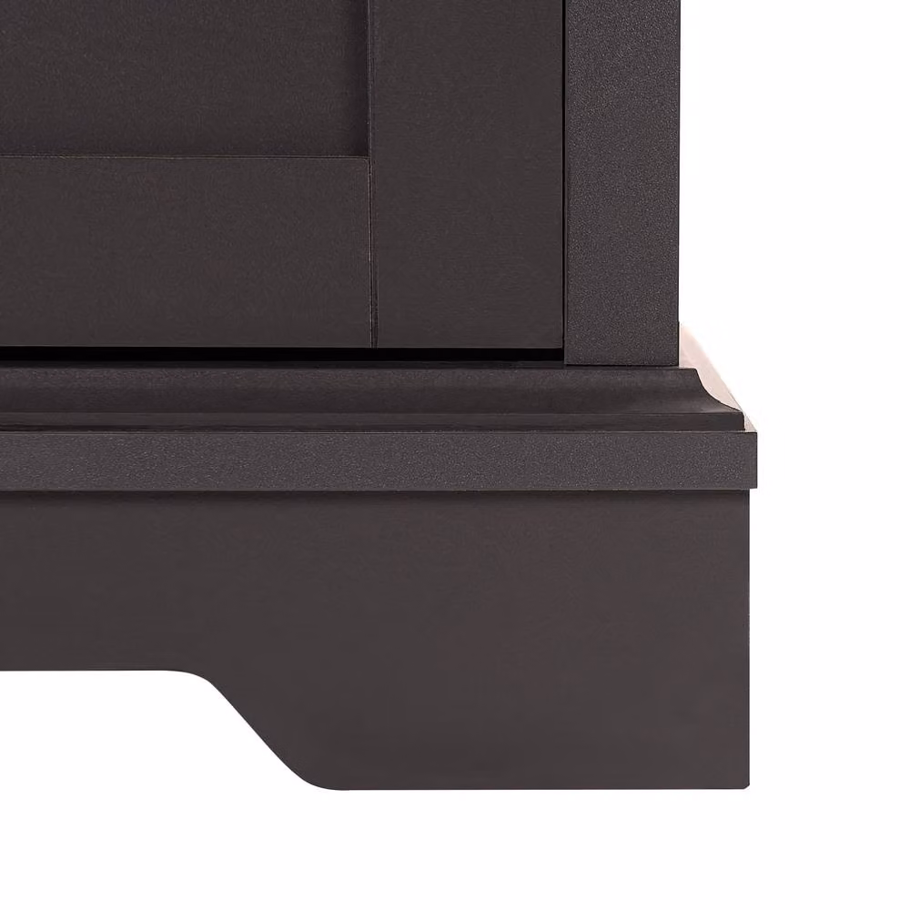 Wyld and Coco Grey Retro TV Stand for TVs up to 52 Inch with 2 Cabinets and 1 Drawer – 6