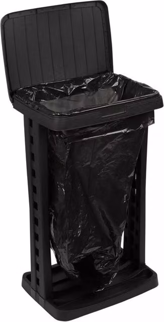 EONLION Black Reusable Garbage Bin with Flip Lid and Odour Filter, W/D/H: 70 x 40 x 30 cm – 1