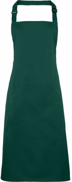 Premier Colours Poly Cotton Professional Bib Aprons, Pack of 2, Green – 1