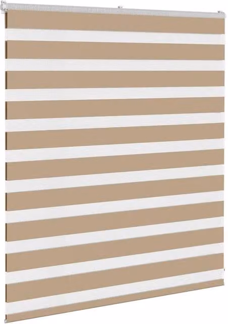 Berkfield Home Elegant Zebra Blind in Sand and Brown, W: 135 cm, H: 100 cm