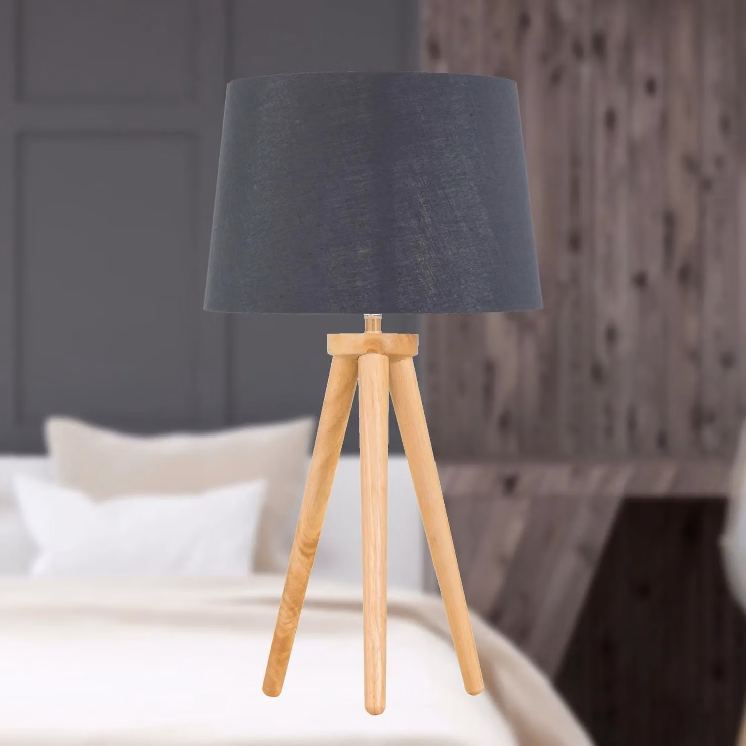 First Choice Lighting Voyage Table Lamp with Grey and Silver Shade – 3