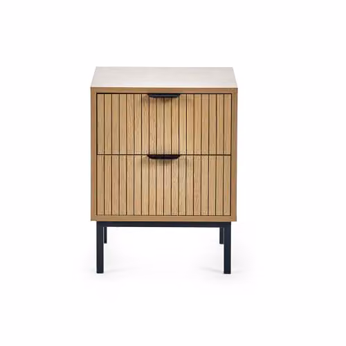 Julian Bowen Sia 2 Drawer Bedside Table in Oak – 2