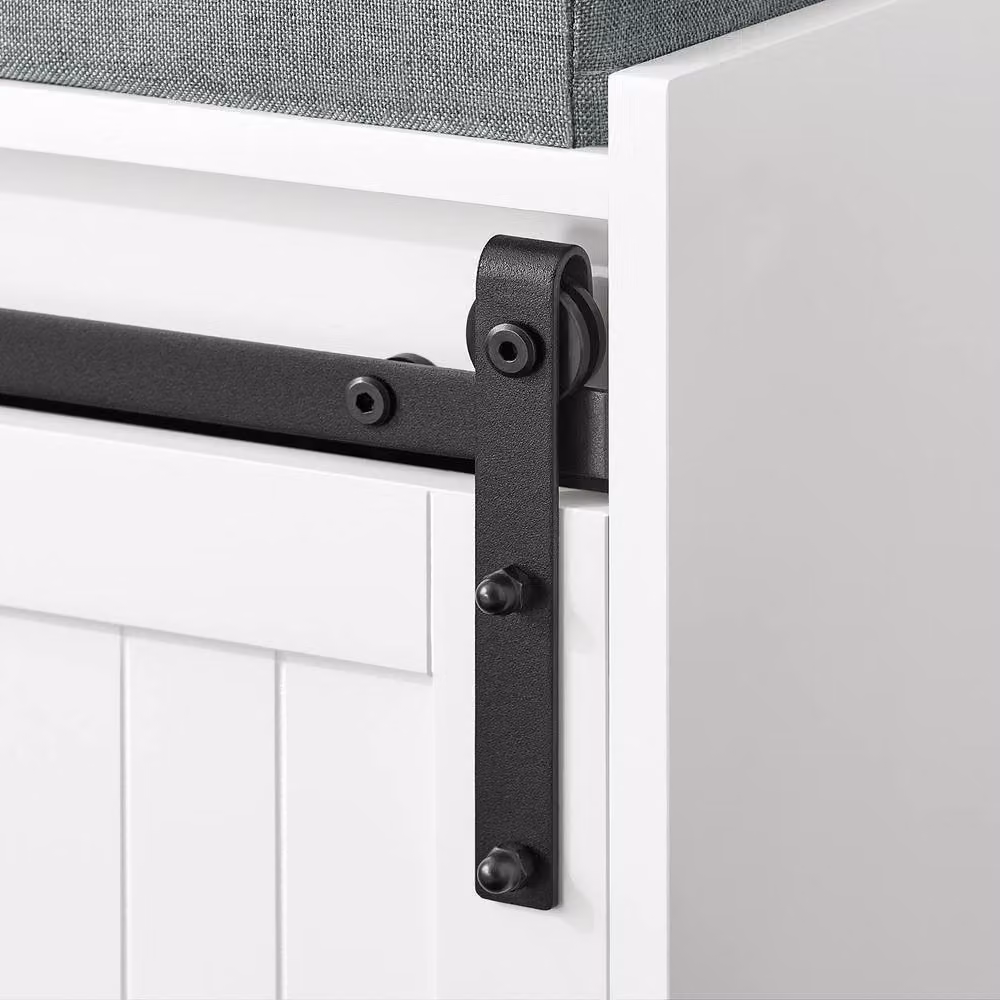 SoBuy Rustic Shoe Rack with Seat in White, Black or Grey – 3
