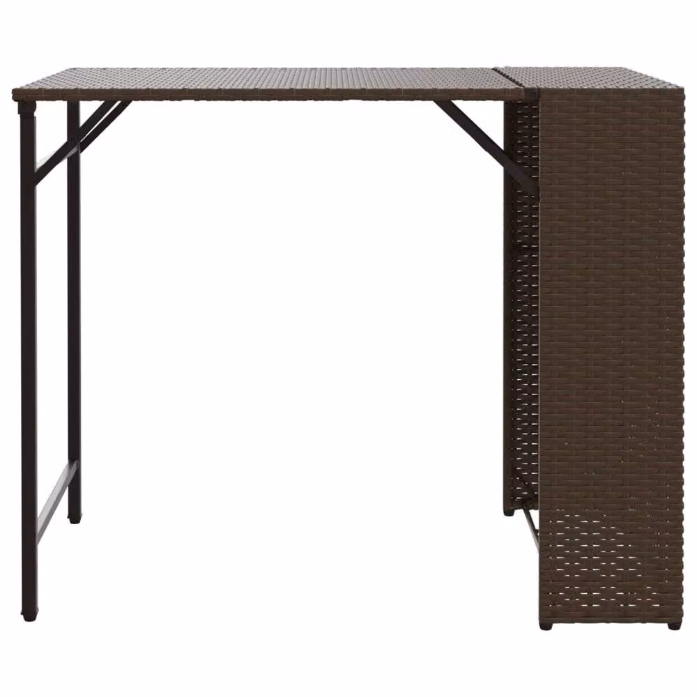 Berkfield Home Beautiful 5 Piece Foldable Garden Dining Set in Brown Poly Rattan – 3