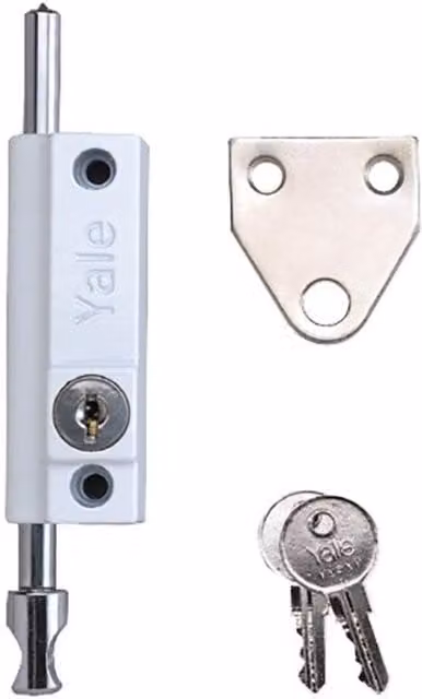 Yale White Exposed Door Add Lock