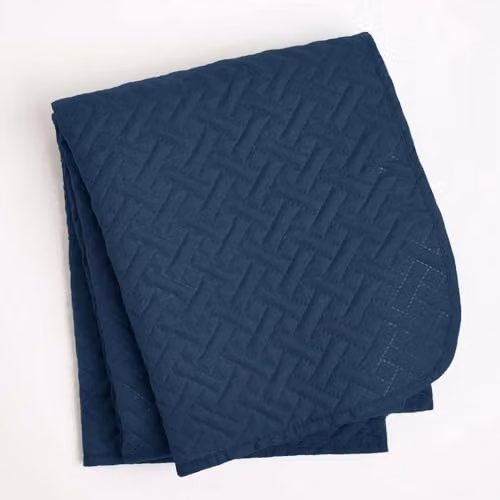 OHS Geo Pinsonic Quilted Throw Blanket in Blue, W/D/H: 150 x 200 cm – 6