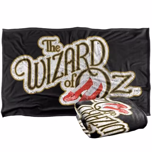 Warner Bros. The Wizard of Oz Logo Silky Touch Super Soft Fleece Throw Blanket, Multicolour, W: 91.44 cm x L: 147 cm – 1