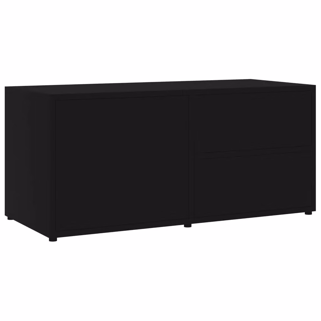 Berkfield Home Black TV Cabinet in Engineered Wood W/D/H: 80 x 34 x 36 cm – 2
