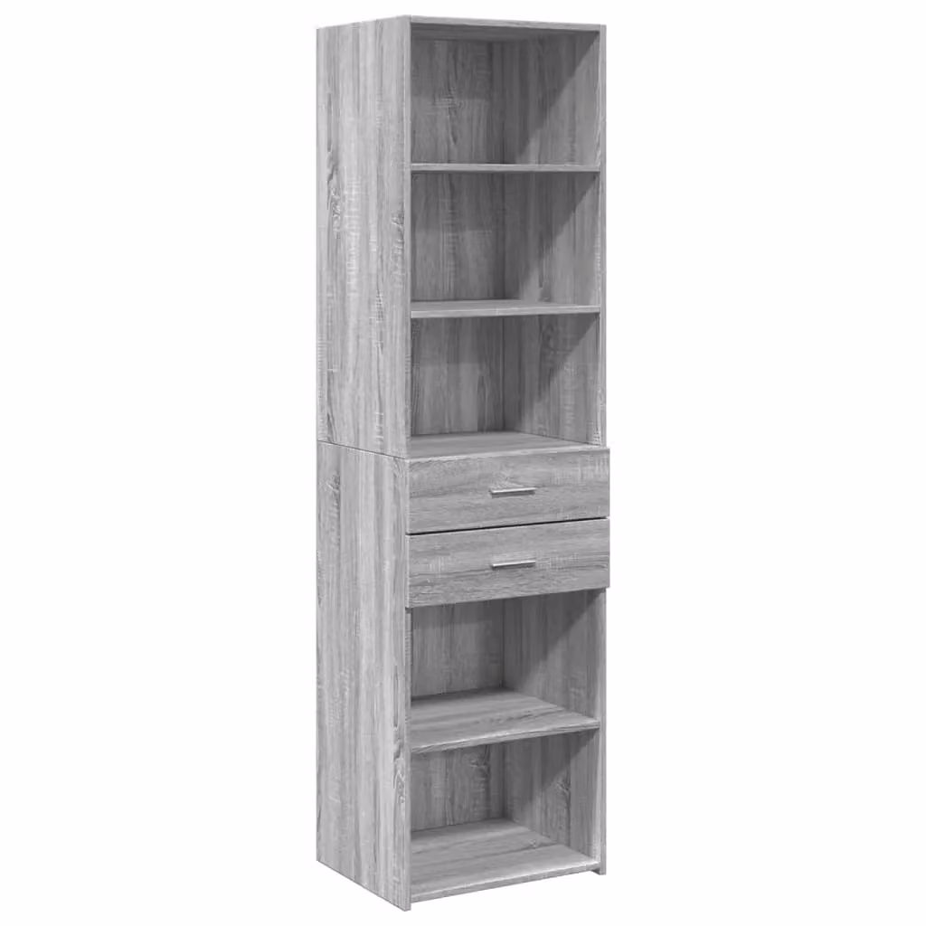 Berkfield Home Modern Grey Sonoma Highboard in MDF, W/D/H: 50 x 42.5 x 185 cm – 2