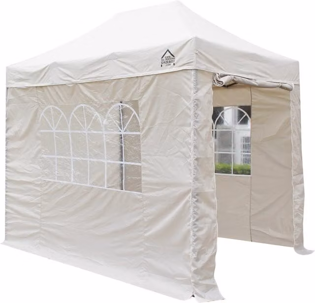 3x2 m All Seasons Pop Up Gazebo with 4 Sides in Beige