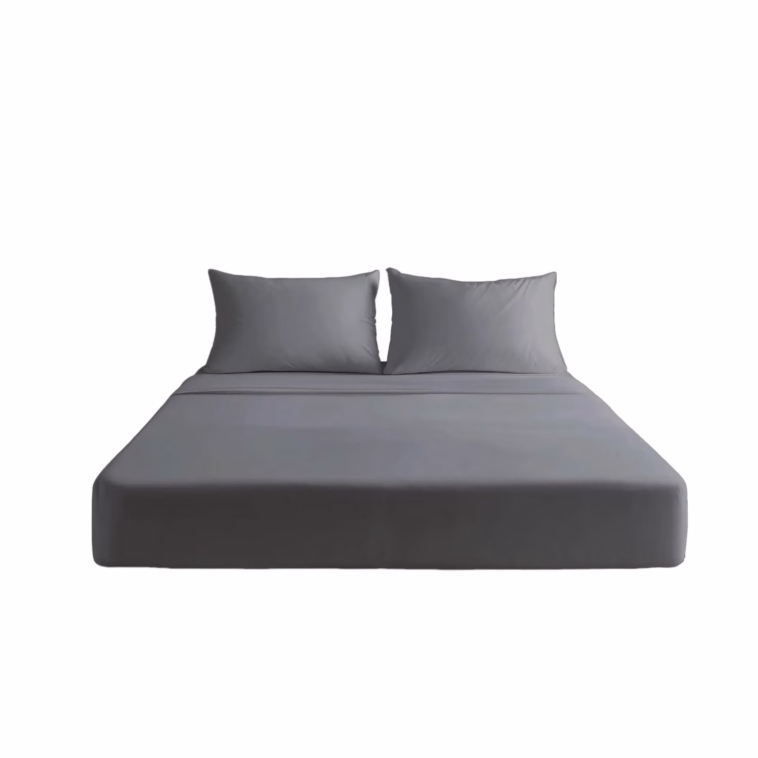 Snug City Grey 200 Thread Count Cotton Fitted Sheet, Extra Deep 30 cm, King Size 180 x 200 cm – 1