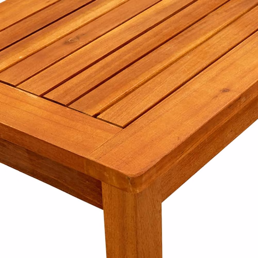 Berkfield Home Decorative Garden Coffee Table in Brown Solid Oiled Acacia Wood, W/D/H: 50 x 35 x 36 cm – 4