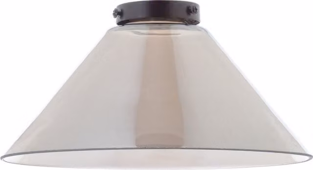 Litecraft Alina Glass Easy Fit Cone Lampshade in Grey