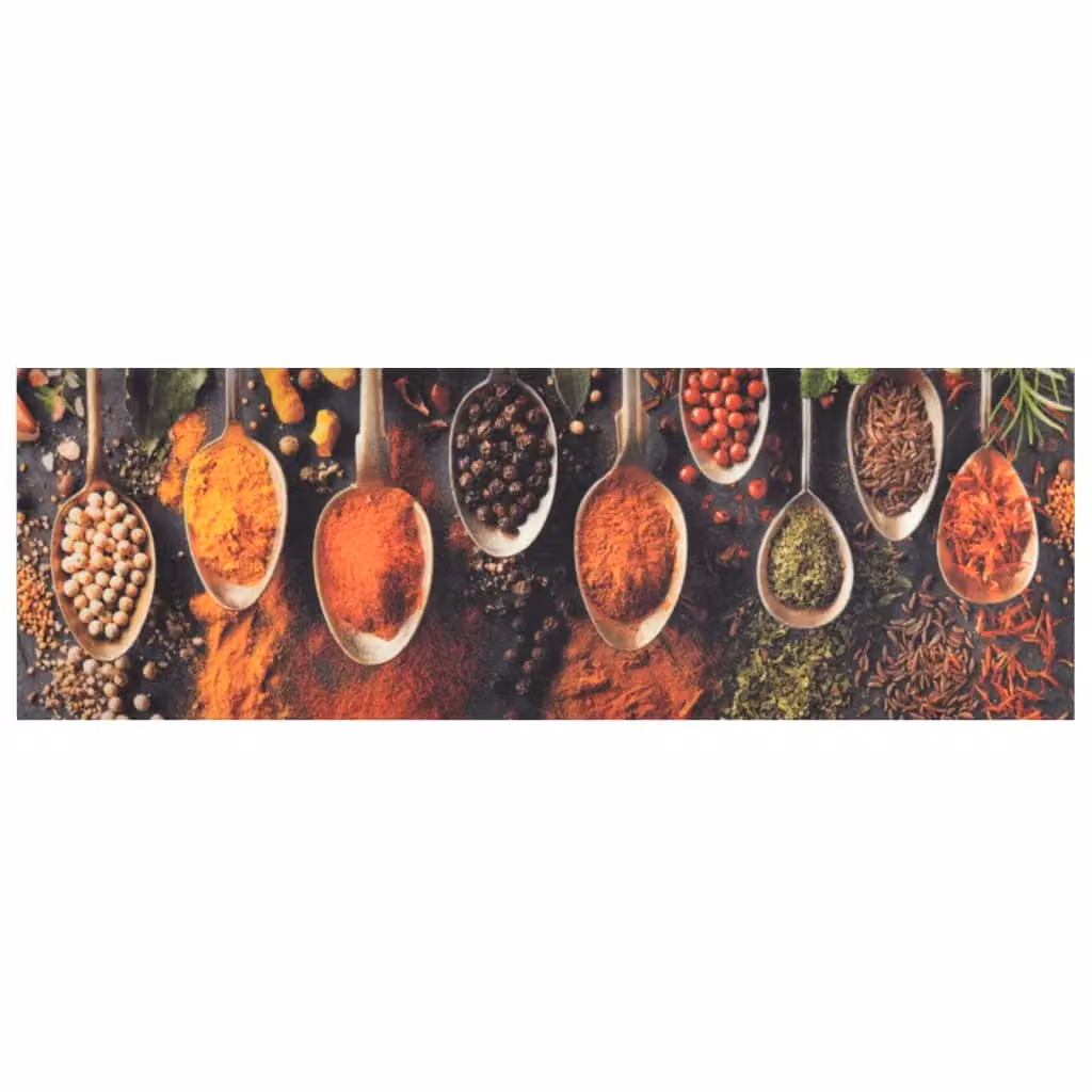 Berkfield Home Washable Spoon and Spices Kitchen Rug, Multicolour, W: 60 cm, L: 180 cm – 2