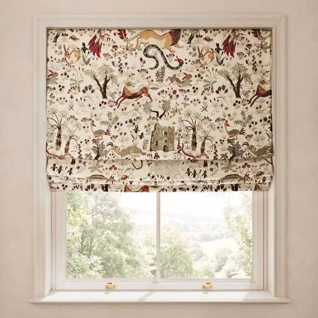 House of Hackney Trematonia Jacquard Blind in Beige with Animal Pattern