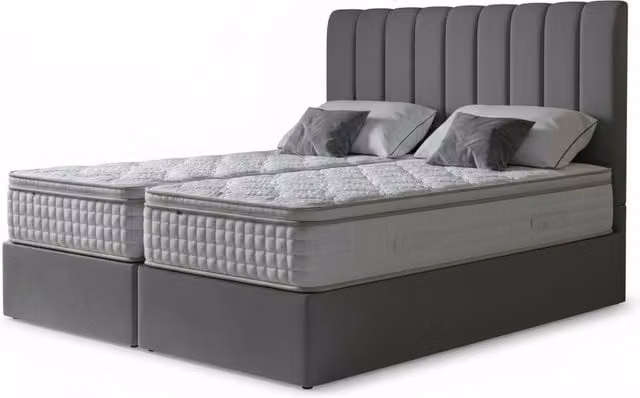 Paradies Geneva Adjustable Electric Mobility Bed Set in Grey, W/D/H: 180 x 200 x 38 cm