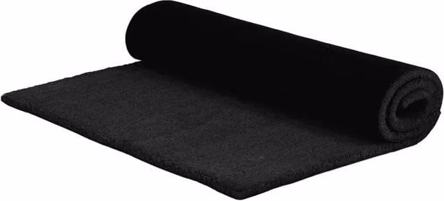 Berkfield Home Black Tufted Coir and PVC Rectangular Door Mat W: 100 cm, D: 150 cm