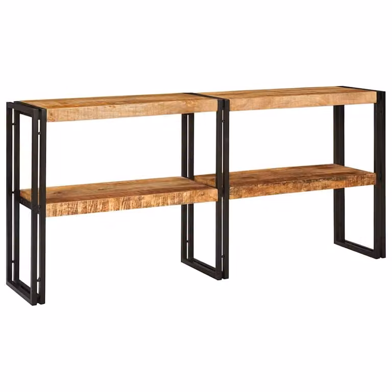 Berkfield Home Modern Mango Wood Console Table, Brown, W: 160 cm, D: 33 cm, H: 75 cm